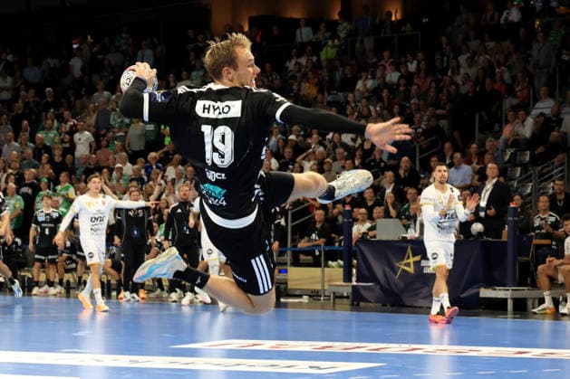 September 16, 2026, GER Germany, Handball, EHF Champions League, September 16, 2026, 2026–2027 season, Berlin, Fuechse Berlin vs. Veszprém HC, Mathias Gidsel, Fuechse Berlin 19, nordphoto GmbH, Engler Berlin, Max Schmeling Halle, Berlin, Germany Copyright: xNordphotox xEnglerx