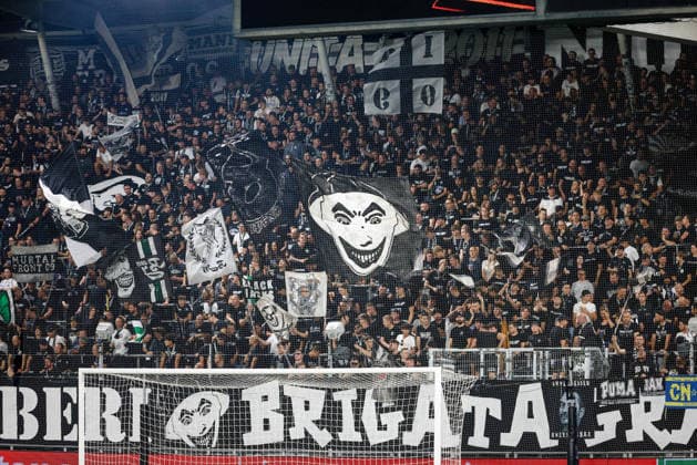 SOCCER - UEFA EL, Sturm vs Rennais GRAZ,AUSTRIA,16.SEP.26 - SOCCER - UEFA Europa League, Sturm Graz vs Stade Rennais FC. Image shows fans of Sturm.  GEPAxpictures xJamesxDoak