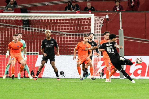 2026–2027 UEFA Europa League, Bayer 04 Leverkusen vs. NK Celje, Matchday 1, Wednesday, September 16, 2026, BayArena, North Rhine-Westphalia, Germany, Malik Tillman Copyright: xCelinaxLeiersx