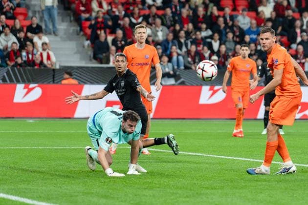 2026–2027 UEFA Europa League, Bayer 04 Leverkusen vs. NK Celje, Matchday 1, Wednesday, September 16, 2026, BayArena, North Rhine-Westphalia, Germany; Zan Luk Leban, Facundo Medina Copyright: xCelinaxLeiersx