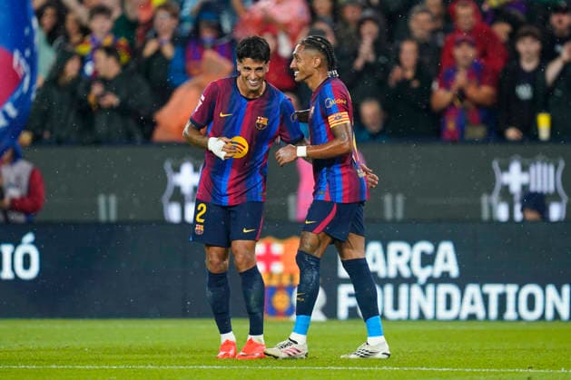ESP: FC Barcelona, Barca - Racing Club de Santander. La Liga EA Sports. Matchday 6. Joao Cancelo of FC Barcelona celebrates his goal during the La Liga EA Sports match between FC Barcelona and Real Racing Club de Santander played at Spotify Camp Nou Stadium on 16 Sept 2026 in Barcelona, Spain. kpng Copyright: xSergioxRuizx xPRESSINPHOTOx PS_2627_BAR_RAC_001