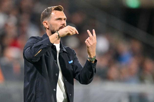 SOCCER - UEFA EL, Sturm vs Rennais GRAZ,AUSTRIA,16.SEP.26 - SOCCER - UEFA Europa League, Sturm Graz vs Stade Rennais FC. Image shows head coach Fabio Ingolitsch (Sturm).  GEPAxpictures xAvnixRetkoceri