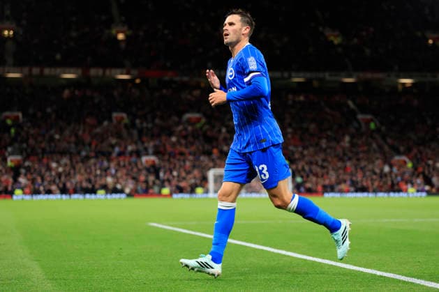 Manchester United, ManU v Brighton and Hove Albion - Carabao Cup Third Round Pascal Gross of Brighton and Hove Albion celebrates equalizing goal during the Carabao Cup Third Round match between Manchester United and Brighton & Hove Albion at Old Trafford on September 16, 2026 in Manchester, England. WARNING! This Photograph May Only Be Used For Newspaper And Or Magazine Editorial Purposes. May Not Be Used For Publications Involving 1 player, 1 Club Or 1 Competition Without Written Authorisation From Football DataCo Ltd. For Any Queries, Please Contact Football DataCo Ltd on +44 (0) 207 864 9121 Manchester Old Trafford England United Kingdom Copyright: xAllstarxPicturexLibraryxLtdx
