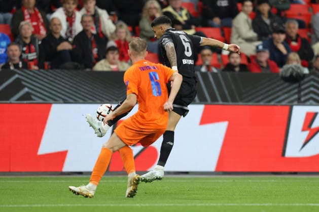 Leverkusen, Germany - 16 September: Ezequiel Fernandez of Bayer Leverkusen during the UEFA Europa League match between Bayer Leverkusen vs NK Celje at Bay Arena on 16 September 2026. Copyright: xOPAxImagesxJavadxMohammadpourx
