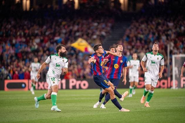 Gerard Martin of FC Barcelona, Barca during LaLiga EA Sports between FC Barcelona v Racing Santander played at Spotify Camp Nou Stadium in Barcelona on September 16, 2026 in Spain FC Barcelona vs Racing Santander 900 Cordon Press  900 CordonxPress LOF - FC Barcelona vs Racing Santander