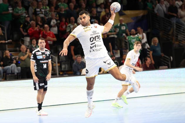 September 16, 2026, xBHAx, Handball, EHF Champions League, 2026–2027 season, CL, Füchse Berlin vs. Veszprém HC, Max Schmeling Halle, Ali Ismail Mohamed Zeinelabedin Ali, Veszprém HC 90 on offense, Berlin, Germany