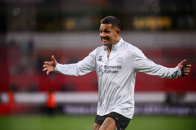 LEVERKUSEN, GERMANY - 16 SEPTEMBER, 2026: Facundo Medina of Bayer 04 Leverkusen, Germany - The UEFA Europa League match Bayer 04 Leverkusen vs. NK Celje at BayArena.  Copyright: xVitaliixKliuievx