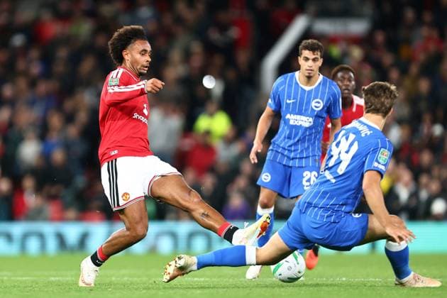 Joshua Zirkzee of Manchester United, ManU Manchester United v Brighton & Hove Albion, EFL Carabao Cup, Football, Old Trafford, UK - 16 Sep 2026Manchester Old Trafford United Kingdom EDITORIAL USE ONLY No use with unauthorised audio, video, data, fixture lists, club league logos or live services. Online in-match use limited to 120 images, no video emulation. No use in betting, games or single club league player publications.  Copyright: xPhilxOldham Shutterstockx 17154491bn
