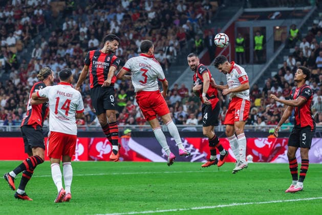 Goncalo Ramos of AC Milan seen in action during UEFA Europa League 2026 27 League Phase - Matchday 1 football match between AC Milan and SL Benfica. Italy Copyright: xBEAUTIFULxSPORTS Carabellix