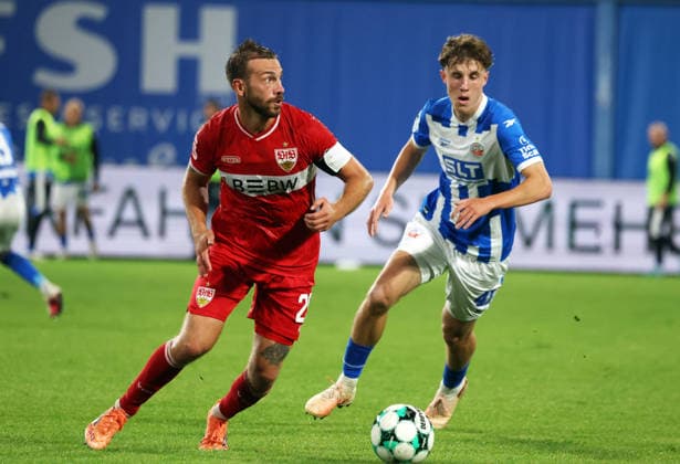 September 16, 2026 FC Hansa Rostock vs. VfB Stuttgart II Germany, Rostock, September 16, 2026, Soccer, 3rd Division, 2026–2027 Season, FC Hansa Rostock vs. VfB Stuttgart II 3–2 Dominik Nothnagel VfB Stuttgart II