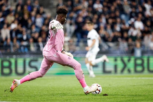 SOCCER - UEFA EL, Sturm vs Rennais GRAZ,AUSTRIA,16.SEP.26 - SOCCER - UEFA Europa League, Sturm Graz vs Stade Rennais FC. Image shows Brice Samba (Rennais).  GEPAxpictures xJamesxDoak