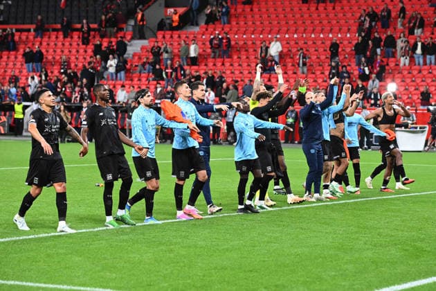 Final cheers, cheers, cheering, joy, Bayer Leverkusen vs. NK Celje 2–0, soccer, UEFA Europa League, Matchday 1, on September 16, 2026, in Leverkusen, Germany. UEFA regulations prohibit any use of photographs as image sequences and or quasi-video.