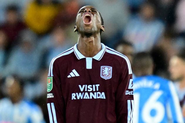 Coventry City v Aston Villa, EFL Cup Aston Villa forward Nicolas Jackson (11) reacts after a team mate ignores him during the EFL Cup match between Coventry City and Aston Villa at the Coventry Building Society Arena, Coventry, UK on 16 September 2026. Coventry Coventry Building Society Arena West Midlands UK Editorial use only DataCo restrictions apply See www.football-dataco.com , Copyright: xDennisxGoodwinx PSI-24892-0051