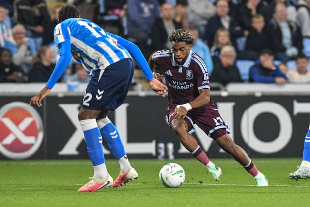 Coventry City v Aston Villa, EFL Carabao Cup, Coventry Building Society Arena, Coventry, UK - 16 September 2026 Aston Villa s Ibrahim Mbaye on the ball , UK NEWSPAPERS OUT Copyright: xRichardxBowcottx