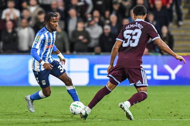 Coventry City v Aston Villa, EFL Carabao Cup, Coventry Building Society Arena, Coventry, UK - 16 September 2026 Coventry City s Yann Gboho on the ball , UK NEWSPAPERS OUT Copyright: xRichardxBowcottx