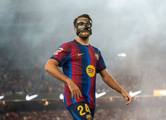 ESP LaLiga EA Sports: FC Barcelona vs. Racing Santander — Eric Garcia of FC Barcelona during the LaLiga EA Sports match between FC Barcelona and Racing Santander, played at Spotify Camp Nou Stadium in Barcelona on September 16, 2026, in Spain — Spanish Soccer Copyright: xAgenciaxLOFx