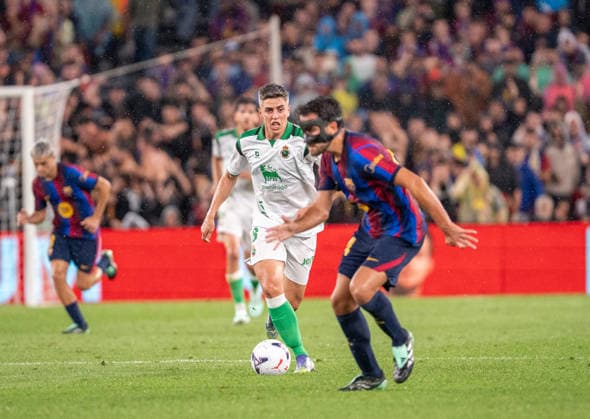 ESP LaLiga EA Sports FC Barcelona vs. Racing Santander: Ínigo Sainz Maza of Racing de Santander during the LaLiga EA Sports match between FC Barcelona and Racing Santander, played at Spotify Camp Nou Stadium in Barcelona on September 16, 2026, in Spain. Spanish Soccer Copyright: xAgenciaxLOFx