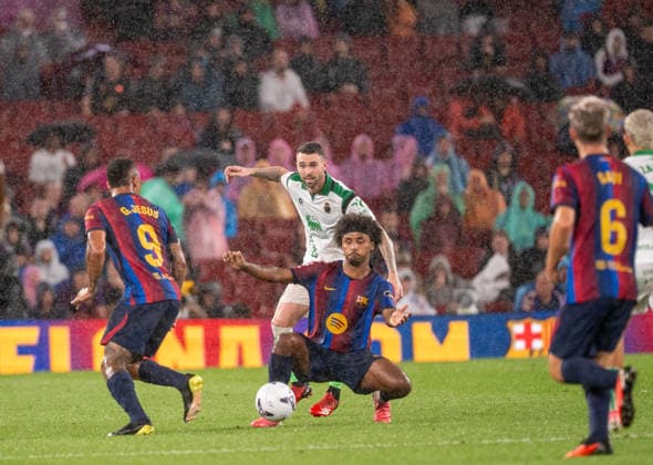 ESP LaLiga EA Sports: FC Barcelona vs. Racing Santander — Karim Adeyemi of FC Barcelona during the LaLiga EA Sports match between FC Barcelona and Racing Santander, played at Spotify Camp Nou Stadium in Barcelona on September 16, 2026, in Spain — Spanish Soccer Copyright: xAgenciaxLOFx