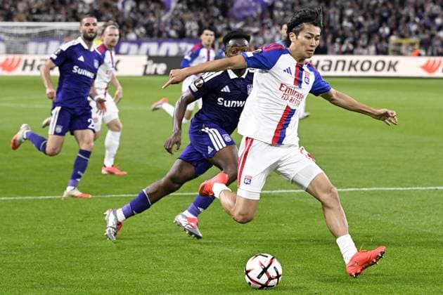 BRUSSELS - Keito Nakamura of Olympique Lyonnais during the Europa League match between RSC Anderlecht and Olympique Lyonnais at the RSC Anderlecht stadium on September 16, 2026 in Brussels, Belgium. ANP UEFA Europa League 2026 27 xVIxANPxSportx xGerritxvanxKeulenxIVx 568875453 originalFilename: 568875453.jpg