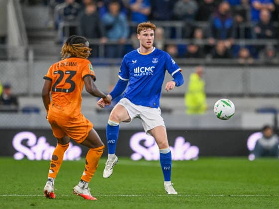 Everton v Wolverhampton Wanderers Carabao Cup Jake o Brien of Everton during the Carabao Cup Third Round match at the Hill Dickinson Stadium, Liverpool 16 09 2026 UK Newspapers OUT Copyright: xKarlxVallantinex FIL-23952-0106