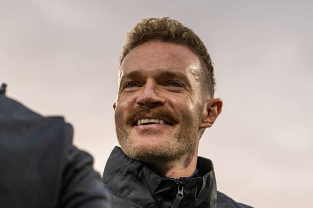 Rostock, Germany, September 16, 2026, 3. Liga 2026–2027, Matchday 6: FC Hansa Rostock vs. VfB Stuttgart II. Pictured: Interim Coach Yannic Thiel, Hansa Rostock. DFB and DFL regulations prohibit any use of photographs as image sequences and or quasi-video. Copyright: xFotostandx xVoelkerx