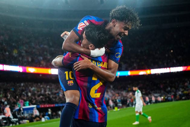 ESP: FC Barcelona, Barca - Racing Club de Santander. La Liga EA Sports. Matchday 6. Joao Cancelo of FC Barcelona celebrates the 1-0 during the La Liga EA Sports match between FC Barcelona and Real Racing Club de Santander played at Spotify Camp Nou Stadium on 16 Sept 2026 in Barcelona, Spain. kpng Copyright: xSergioxRuizx xPRESSINPHOTOx PS_2627_BAR_RAC_061