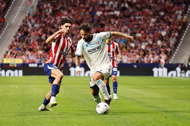 (L-R) Johnnt Cardoso (Atletico), Ruben Garcia (Osasuna), SEPTEMBER 16, 2026 - Football Soccer : Spanish LaLiga EA Sports match between Club Atletico de Madrid - CA Osasuna at the Estadio Riyahd Air Metropolitano in Madrid, Spain. Noxthirdxpartyxsales  aflo_348584241 MutsuxKawamorix