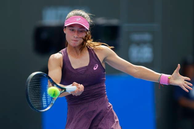 Guadalajara Open tennis tournament Zeynep Sonmez of Turkey in action against Iva Jovic of the US during their round-of-16 Women s Singles match at the Guadalajara Open WTA, Tennis Damen 500 in Guadalajara, Jalisco, Mexico, 16 September 2026. Guadalajara Mexico  Copyright: xFRANCISCOxGUASCOx