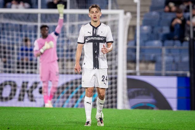 STURM GRAZ - RENNES Anthony Rouault of Rennes during the matchday 1 of UEFA Europa league - league phase football match between SK Sturm Graz and Rennes at the Stadium Graz Liebenau. Graz, Austria, September 16, 2026. Photo by Branislav Racko Copyright: xx 080A3758