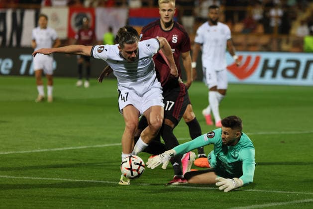 Ararat-Armenia v Sparta Praha - UEFA Europa League Alexandros Malis of Ararat-Armenia during the UEFA Europa League match at Vazgen Sargsyan Republican Stadium in Yerevan, Armenia, on September 16, 2026. Yerevan Armenia  Copyright: xGurgenxHakobyanx originalFilename:hakobyan-uefaeuro260916_npWsV.jpg