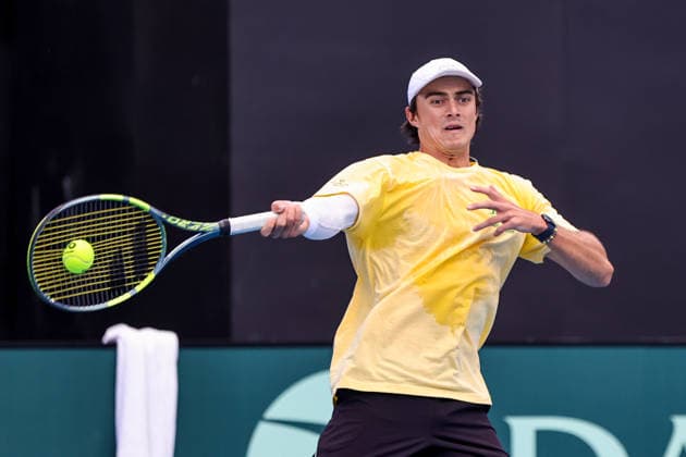 Davis Cup Tennis - Australia Team Training 1 in Brisbane, Australia - 17 SEP 2026. Adam Walton seen in action during Australian Davis Cup Team training at Pat Rafter Arena. Australian Davis Cup Team training prior to their World Group I tie versus Poland. The Round is being held at Pat Rafter Arena. Brisbane Australia Copyright: xRichardxHainesx xSOPAxImagesx Richard Haines Davis Cup 1 (3)