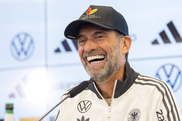 UEFA Nations League 2026–2027 Roster Announcement Press Conference with National Team Coach Jürgen Klopp National Team Coach Jürgen Klopp speaks to journalists at a press conference on the DFB Campus in Frankfurt am Main on September 17, 2026, Frankfurt am Main, Hesse, Germany, DFB Campus