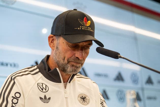 September 17, 2026, GER, UEFA Nations League 2026–2027 Nomination Press Conference with National Team Coach Jürgen Klopp; Jürgen Klopp, National Team Coach, Head Coach; Germany looks down; Frankfurt, DFB Campus, Frankfurt, Germany Copyright: xnordphotoxGmbHx xChristianxSchulzex