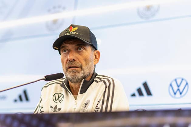 German national team head coach Jürgen Klopp at the press conference announcing the roster for the German national soccer team’s 2026–2027 UEFA Nations League in Frankfurt am Main, Germany, on September 17, 2026. Germany head coach Jürgen Klopp at the squad announcement press conference for the 2026–2027 UEFA Nations League of the German national soccer team in Frankfurt am Main, Germany, on September 17, 2026 DFB and DFL regulations prohibit any use of photographs as image sequences and or quasi-video, Copyright: HMBxMedia xHeikoxBecker