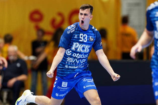 GOG v Pick Szeged, EHF Champions League Handball, Svendborg, Denmark Svendborg, Denmark. 16th, September 2026. Benjamin Szilagyi (93) of Pick Szeged seen during the EHF Champions League match between GOG and Pick Szeged at Arena Svendborg in Svendborg. Denmark, Svendborg, Arena Svendborg  Copyright: xGonzalesxPhoto LauxNielsenx