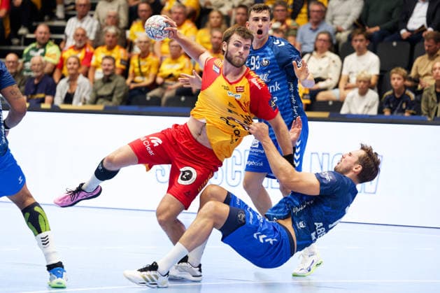 GOG v Pick Szeged, EHF Champions League Handball, Svendborg, Denmark Svendborg, Denmark. 16th, September 2026. Steven Plucnar (83) of GOG seen during the EHF Champions League match between GOG and Pick Szeged at Arena Svendborg in Svendborg. Denmark, Svendborg, Arena Svendborg  Copyright: xGonzalesxPhoto LauxNielsenx