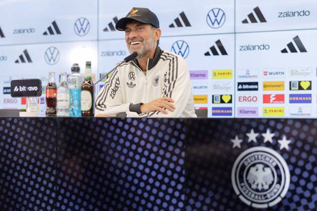 UEFA Nations League 2026–2027 Roster Announcement Press Conference with National Team Coach Jürgen Klopp National Team Coach Jürgen Klopp addresses journalists at a press conference on the DFB Campus in Frankfurt am Main on September 17, 2026; Frankfurt am Main, Hesse, Germany; DFB Campus
