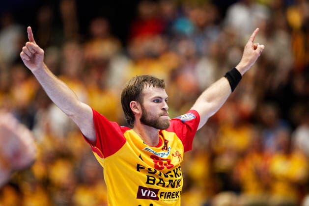 GOG v Pick Szeged, EHF Champions League Handball, Svendborg, Denmark Svendborg, Denmark. 16th, September 2026. Steven Plucnar (83) of GOG seen during the EHF Champions League match between GOG and Pick Szeged at Arena Svendborg in Svendborg. Denmark, Svendborg, Arena Svendborg  Copyright: xGonzalesxPhoto LauxNielsenx