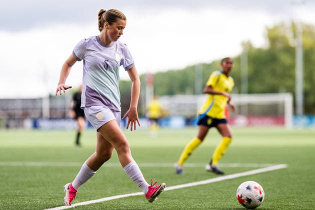 September 17, 2026: Maria Berg Birkeland of Norway during the under-15 friendly match between Norway and Sweden on September 17, 2026 in Lorenskog. Photo by Marius Simensen. BILDBYRAN COP 238 bbeng women s soccer football Norway Sweden friendly match  Copyright: MARIUSxSIMENSEN BB260917BB177