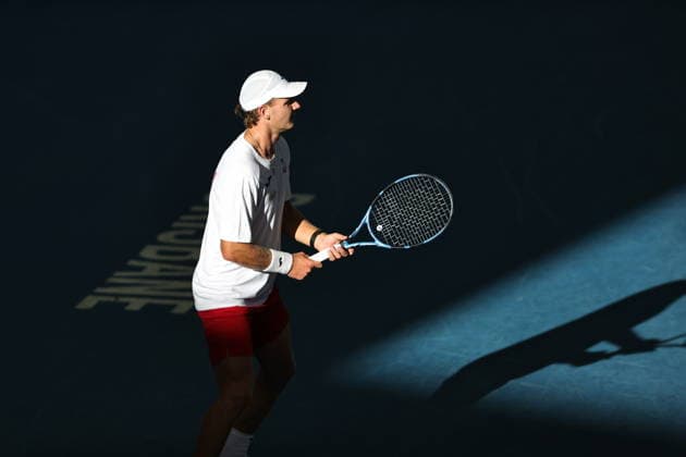 Polish Davis Cup Team training prior to the Davis Cup World Group I against Australia at Pat Rafter Arena in Brisbane, Australia - 17 Sept 2026 Maks Ka?nikowski seen in action during the Polish Davis Cup Team training at Pat Rafter Arena in preparation for the upcoming Davis Cup World Group I against Australia. Brisbane Australia Copyright: xRichardxHainesx xSOPAxImagesx Richard Haines Poland DC (12)