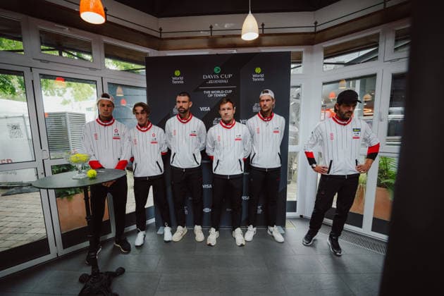 TENNIS - Davis Cup, AUT vs BEL VIENNA,AUSTRIA,17.SEP.26 - TENNIS - ITF Davis Cup, qualification round 2, Austria vs Belgium, preview. Image shows the team of Austria.  GEPAxpictures xAlexanderxSolc
