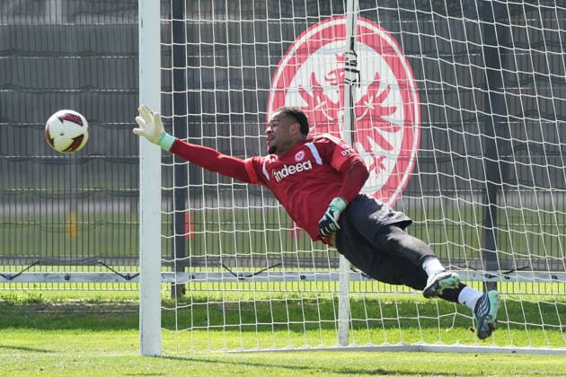 Goalkeeper Noah Atubolu, Eintracht Frankfurt, September 17, 2026, Bundesliga, 2026–27 Season, Eintracht Frankfurt Practice