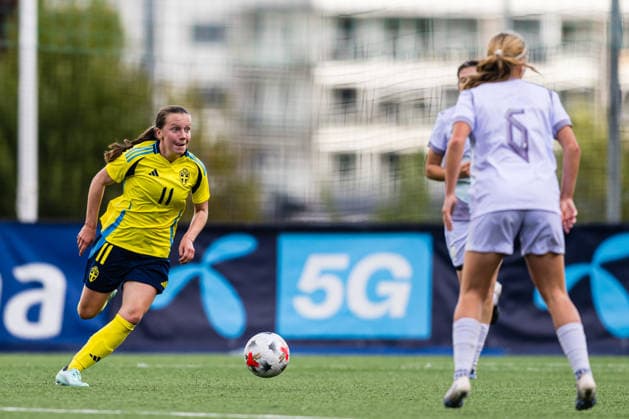 September 17, 2026: Stina Wigzell of Sweden during the under-15 friendly match between Norway and Sweden on September 17, 2026 in Lorenskog. Photo by Marius Simensen. BILDBYRAN COP 238. women s soccer, football, Norway, Sweden, friendly match  Copyright: MARIUSxSIMENSEN BB260917BB202