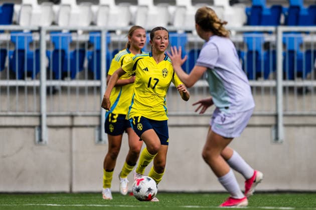 September 17, 2026: Alva Helmersson of Sweden during the Under-15 friendly match between Norway and Sweden on September 17, 2026 in Lorenskog. Photo by Marius Simensen. BILDBYRAN COP 238 bbeng women s soccer football Norway Sweden soccer Sweden friendly match  Copyright: MARIUSxSIMENSEN BB260917BB207