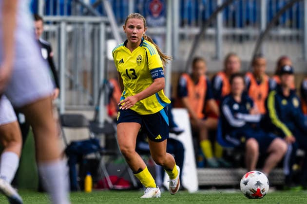 September 17, 2026: Tove Schlyter of Sweden during the Under-15 friendly match between Norway and Sweden on September 17, 2026 in Lorenskog. Photo by Marius Simensen. BILDBYRAN COP 238 bbeng women’s soccer football Norway Sweden friendly match  Copyright: MARIUSxSIMENSEN BB260917BB208