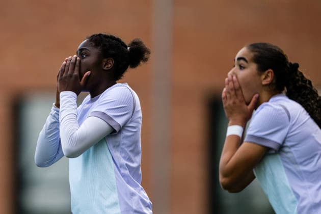 September 17, 2026: Mima Monga Elvestad of Norway looks dejected after a disallowed goal during the Under-15 friendly match between Norway and Sweden on September 17, 2026 in Lorenskog. Photo by Marius Simensen. BILDBYRAN COP 238 bbeng women s soccer football Norway Sweden friendly match  Copyright: MARIUSxSIMENSEN BB260917BB238