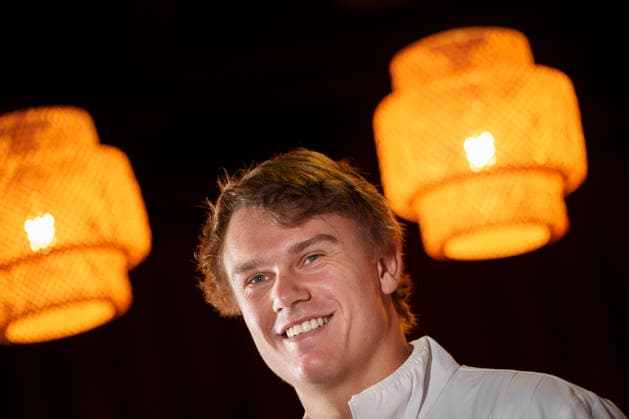 Press conference ahead of the Davis Cup match between Denmark and Bulgaria: Holger Rune of Denmark during a press conference ahead of the Davis Cup match between Denmark and Bulgaria in Hilleroed, Thursday, September 17, 2026. The match between Denmark and Bulgaria will take place at Royal Stage in Hilleroed on September 18 and 19, 2026, in Copenhagen, Denmark.  Copyright: Ritzau Scanpix LiselottexSabroex spdk20260917-122758-L
