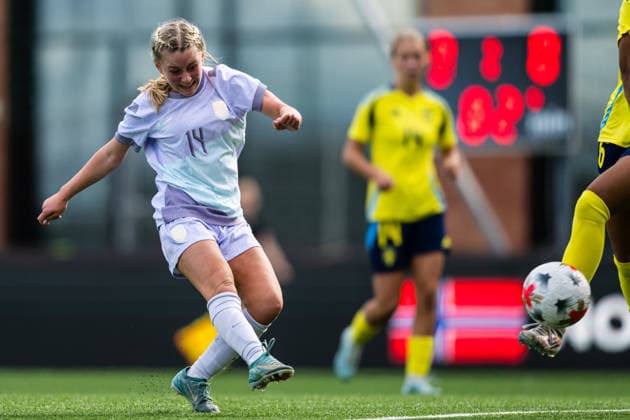 September 17, 2026: Malin Wraalsen Busch of Norway during the under-15 friendly match between Norway and Sweden on September 17, 2026 in Lorenskog. Photo by Marius Simensen. BILDBYRAN COP 238 bbeng women s soccer football Norway Sweden soccer Sweden friendly match  Copyright: MARIUSxSIMENSEN BB260917BB258