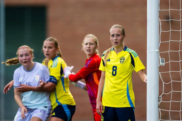 September 17, 2026: Hedda Ottervik of Sweden during the under-15 friendly match between Norway and Sweden on September 17, 2026 in Lorenskog. Photo by Marius Simensen. BILDBYRAN COP 238 bbeng women s soccer football Norway Sweden soccer Sweden friendly match  Copyright: MARIUSxSIMENSEN BB260917BB266
