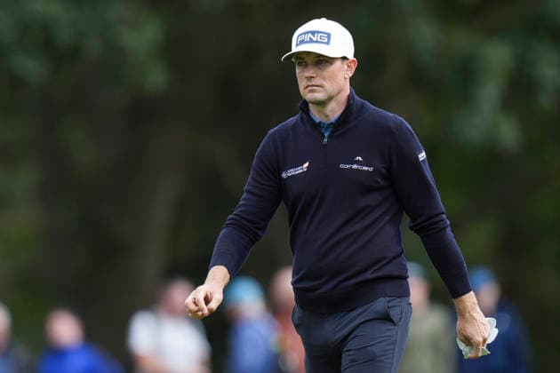 VIRGINIA WATER, ENGLAND - SEPTEMBER 17: Joel Girrbach (SUI) walks up the first fairway during Round 1 at the BMW PGA, Golf Herren Championship at Wentworth Golf Club, Virginia Water on September 17, 2026 in Surrey, England The BMW PGA Championship